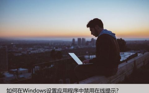 如何在Windows设置应用程序中禁用在线提示？