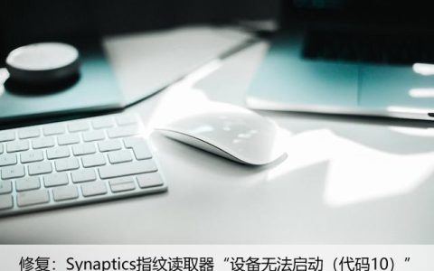 修复：Synaptics指纹读取器“设备无法启动（代码10）”