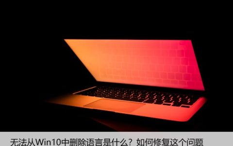 无法从Win10中删除语言是什么？如何修复这个问题