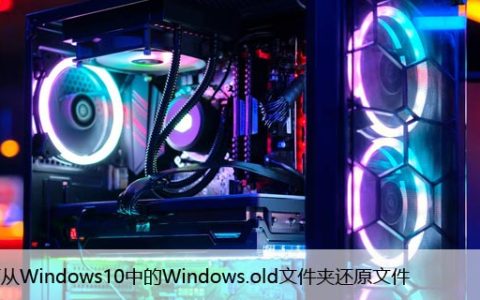 如何从Windows10中的Windows.old文件夹还原文件