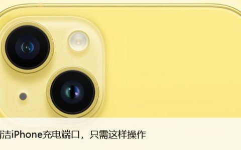 如何清洁iPhone充电端口，只需这样操作