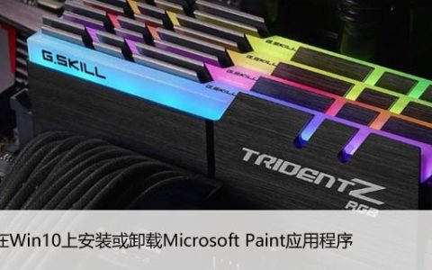 如何在Win10上安装或卸载Microsoft Paint应用程序
