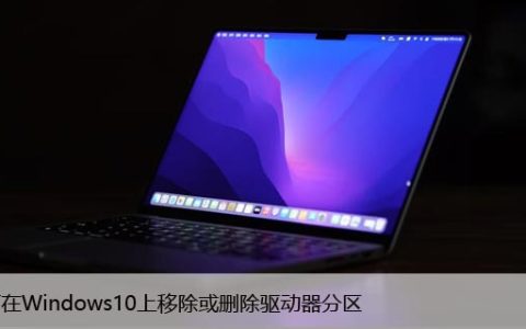 如何在Windows10上移除或删除驱动器分区
