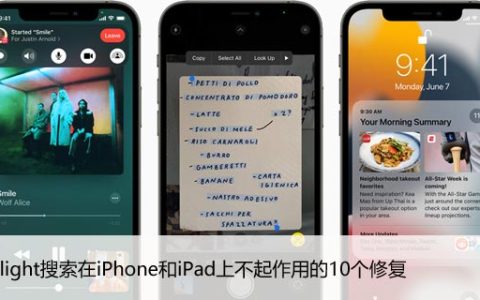 Spotlight搜索在iPhone和iPad上不起作用的10个修复