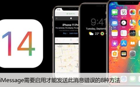 修复iMessage需要启用才能发送此消息错误的8种方法