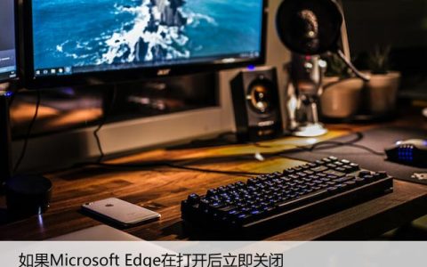 如果Microsoft Edge在打开后立即关闭，如何修复它