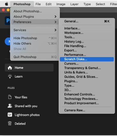 如何清除Mac上的“Scratch Disk Full”Photoshop错误