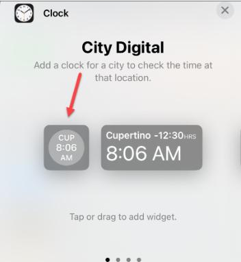 如何在iPhone锁定屏幕上更改时钟小部件中的城市