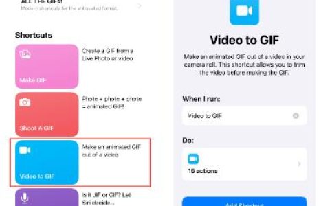 如何使用快捷方式从iPhone视频制作GIF