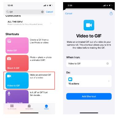 如何使用快捷方式从iPhone视频制作GIF