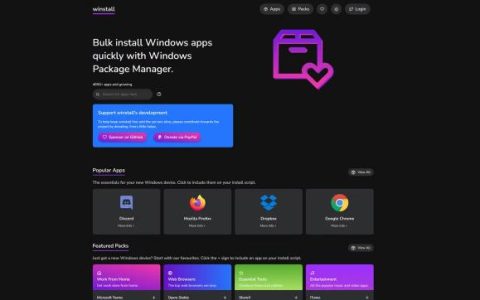 如何在Windows11中使用Winstall批量安装应用程序