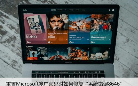 重置Microsoft帐户密码时如何修复“系统错误8646”