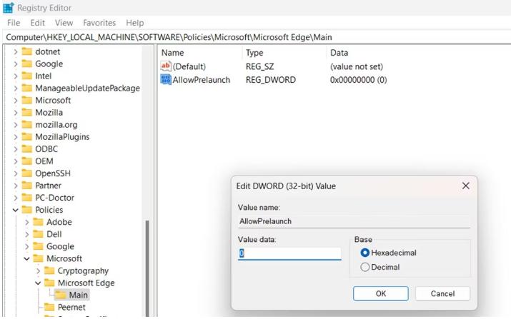 如何阻止Edge在Windows11上始终在后台运行？