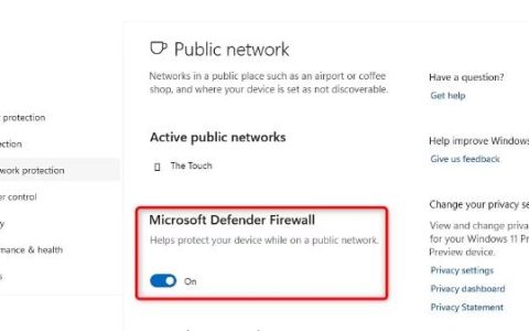 如何在Win11中关闭或禁用Microsoft Defender防火墙