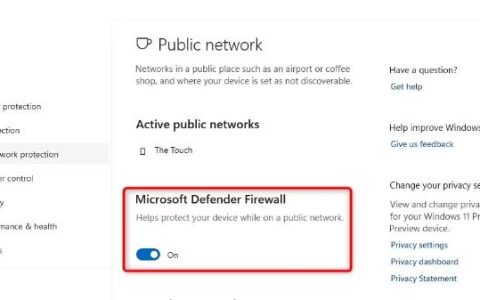 如何在Win11中关闭或禁用Microsoft Defender防火墙