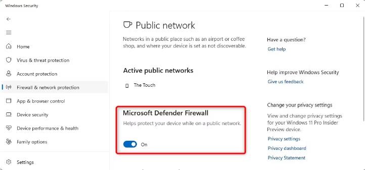 如何在Win11中关闭或禁用Microsoft Defender防火墙