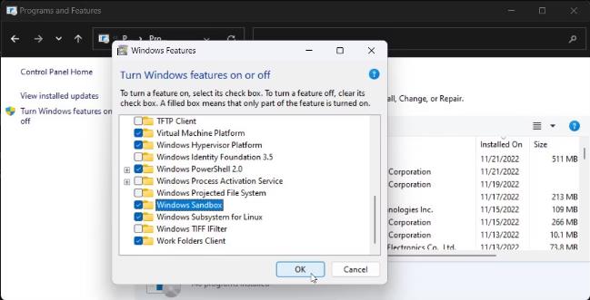 如何在Windows11中启用和设置Windows Sandbox