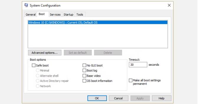 如何删除Windows10上的旧启动菜单选项