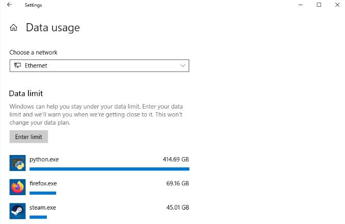 如何在Windows10中限制带宽和数据使用