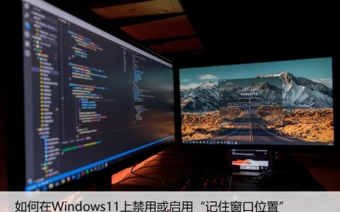 如何在Windows11上禁用或启用“记住窗口位置”