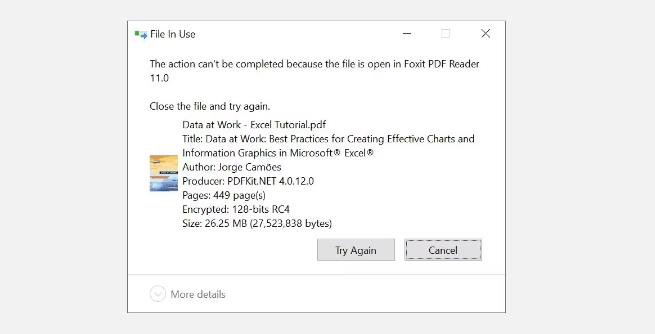 如何在Windows10中删除另一个程序正在使用的文件