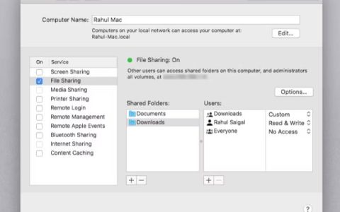 如何在MAC系统上访问Win共享文件，设置方法