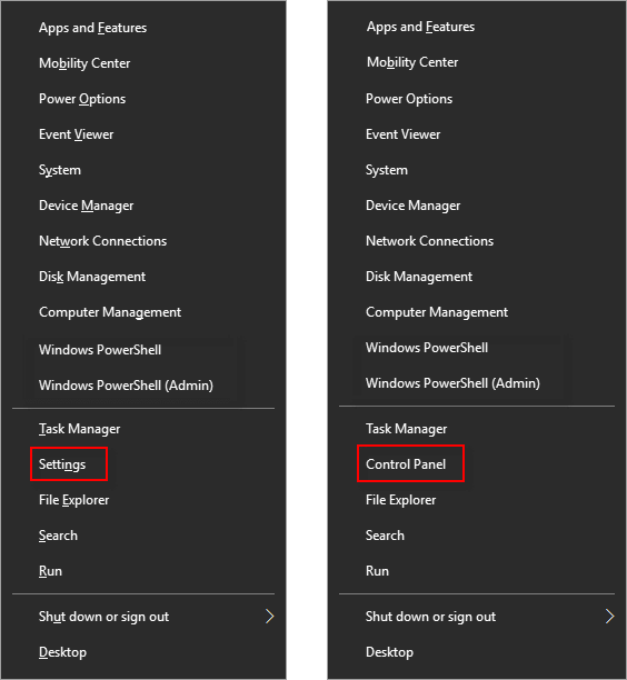在 Windows 10 Creators Update 中将“设置”替换为“控制面板”到 WinX 菜单