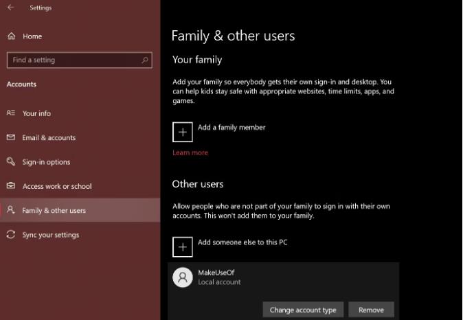 在Windows10中更改用户帐户类型的4种方法