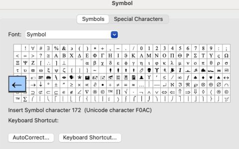 如何键入箭头 (→) 符号，键盘快捷键箭头怎么打开