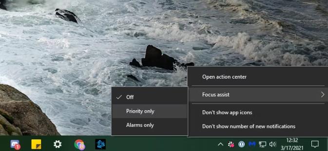 如何使用焦点辅助在Windows10中静音通知