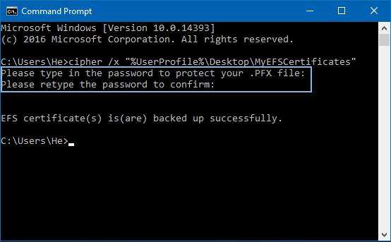 设置密码以保护备份文件