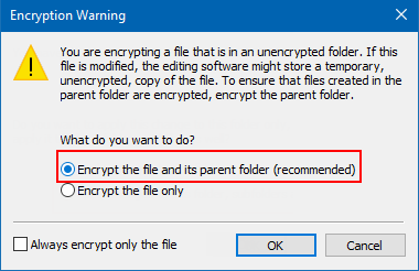 使用 EFS 加密文件和文件夹