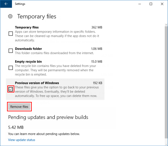 如何在Windows10中删除以前的Windows安装