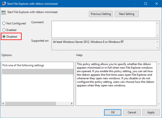 在Windows10中最小化或展开文件资源管理器功能区