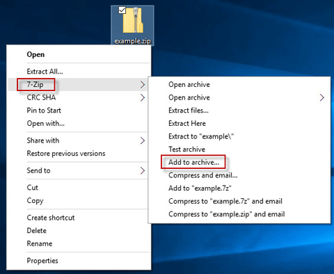 如何在Windows10中使用密码保护ZIP文件