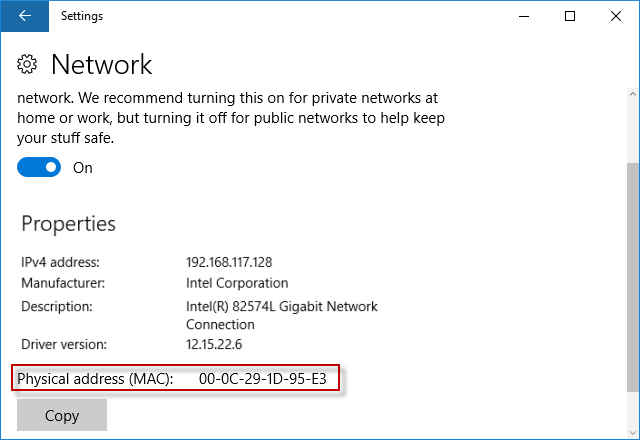 如何在Windows10中查找物理地址