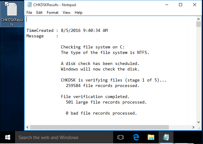阅读Windows10中CheckDesk的事件查看器日志