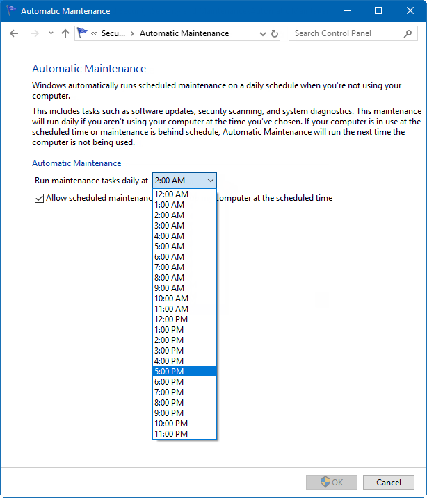 如何在Windows10中启动和更改自动维护计划
