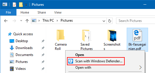在Win10中使用Windows Defender安全中心运行扫描
