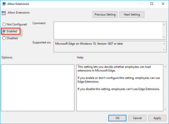 如何在Windows10中启用或禁用Microsoft Edge扩展