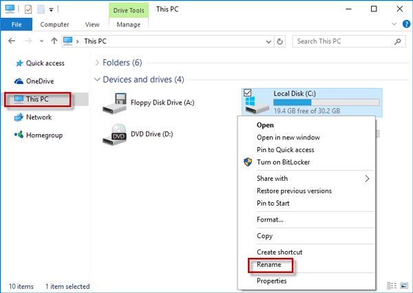在Windows10中重命名硬盘的3种方法