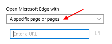 打开 Microsoft Edge 并选择上一页