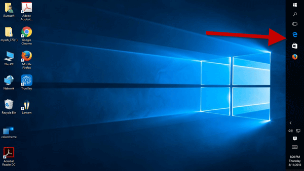如何更改Windows10桌面屏幕上的任务栏位置