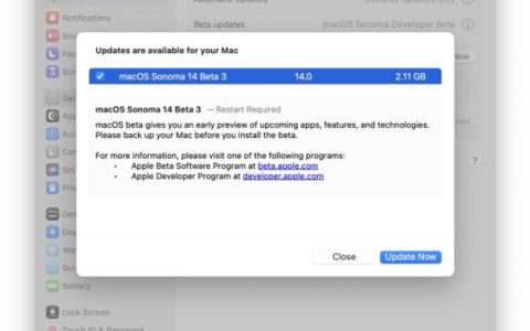 MacOS Sonoma Beta 4更新教程，让你轻松升级