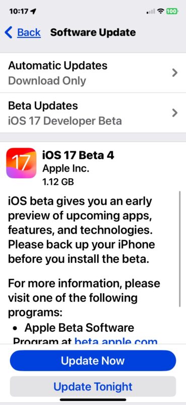 如何下载和安装iOS 17 Beta 4更新