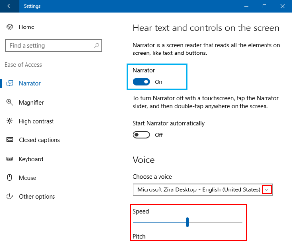 如何在Windows10中打开并使用Microsoft讲述人