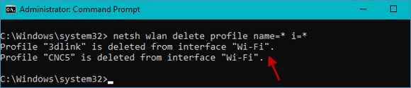 删除 wifi 网络
