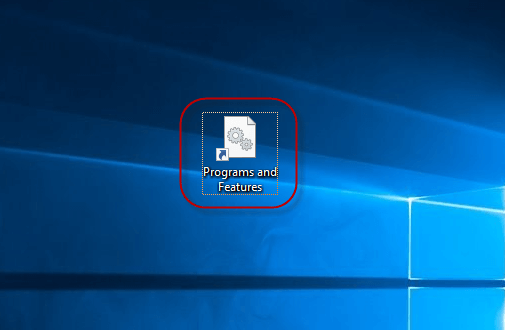 Win10桌面上的程序和功能快捷方式4步教程