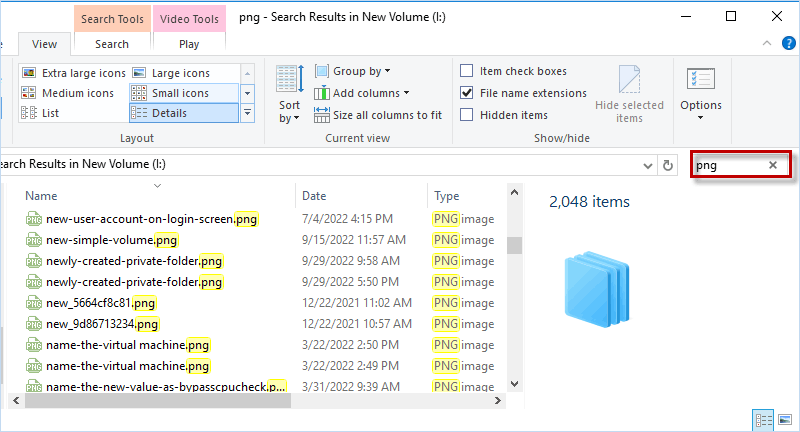 Windows10中不用软件的方法找出并删掉重复文件