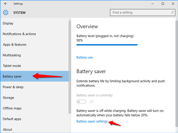 如何在Windows10中打开/关闭和配置省电模式